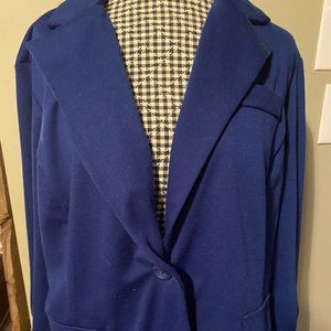 METAPHOR XXL Royal blue blazer jacket button front